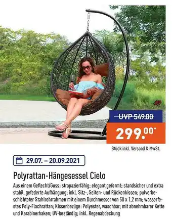 Aldi Nord Polyrattan-hängesessel Cielo Angebot