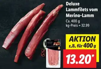 Lidl Deluxe Lammfilets vom Merino Lamm ca. 400 g Angebot