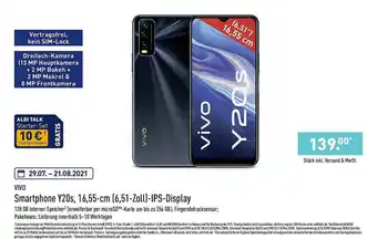 Aldi Nord Vivo Smartphone Y20s 6.51-zoll-ips-display Angebot