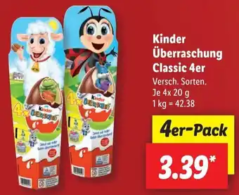 Lidl Kinder Überraschung Classic 4er 4x20 g Angebot