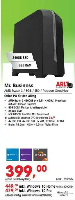 Arlt Mr Business Office Pc Für Den Alltag Angebot