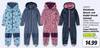 Lidl Lupilu Kleinkinder Matsch und Buddel Overall Softshell Angebot