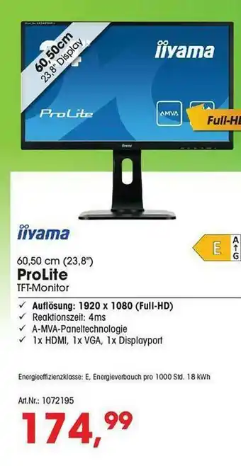 Arlt Iiyama Prolite Tft-monitor Angebot