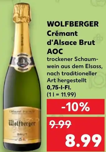 Kaufland Wolfberger Crémant d'Alsace Brut AOC 0,75 L Fl. Angebot