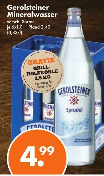 Trink und Spare Gerolsteiner Mineralwasser 6*1L Angebot