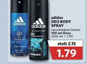 Combi Adidas Deo Body Spray Angebot