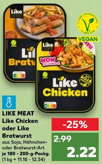Kaufland Like Meat Like Chicken oder Like Bratwurst 180-200 g Packg. Angebot