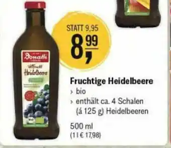 Reformhaus Bacher Fruchtige Heidelbeere Donath Angebot