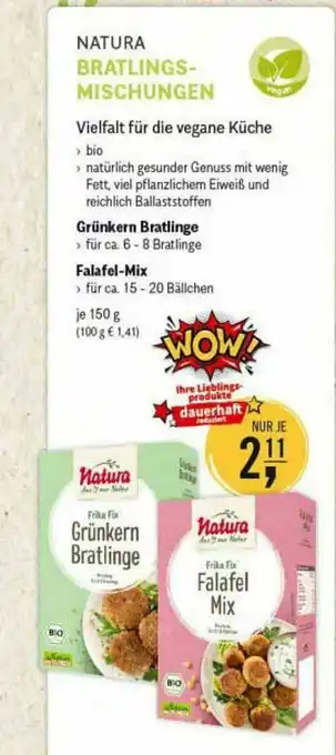 Reformhaus Bacher Natura Grünkern Bratlinge Oder Falafel-mix Angebot