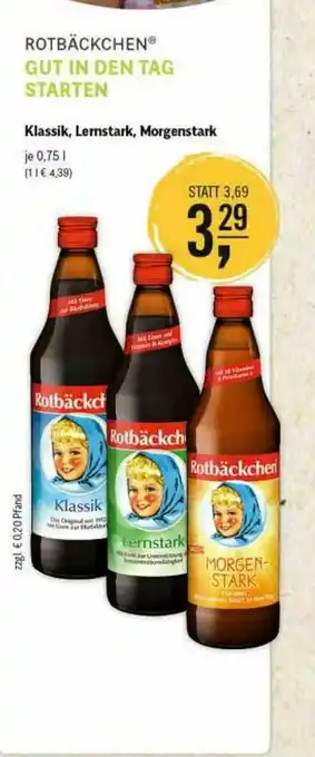 Reformhaus Bacher Rotbäckchen Klassik, Lernstark, Morgenstark Angebot