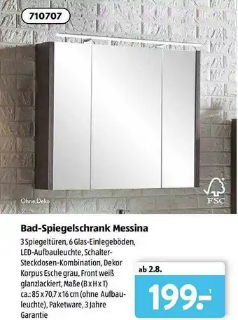 Aldi Süd Bad-spiegelschrank Messina Angebot