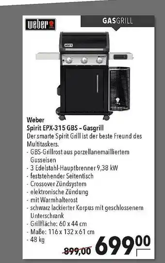 CITTI Markt Weber Spirit Epx-315 Gbs Gasgrill Angebot