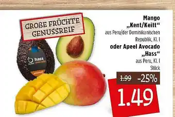 Kupsch Mango „kent Oder Keitt” Oder Apeel Avocado „hass” Angebot