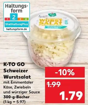 Kaufland K-To Go Schweizer Wurstsalat 300 g Becher Angebot