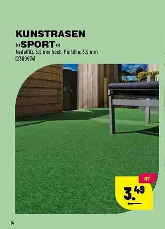 Leitermann Baumarkt Kunstrasen Sport Angebot