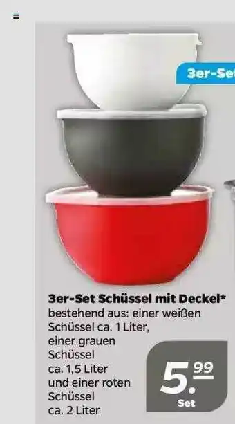 NETTO 3er-set Schüssel Mit Deckel Angebot