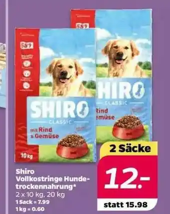 NETTO Shiro Vollkostringe Hundetrockennahrung Angebot