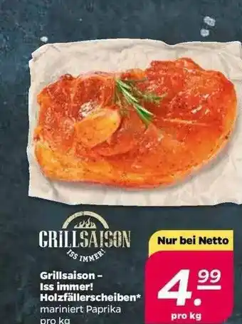 NETTO Grillsaison Holzfällerscheiben Angebot