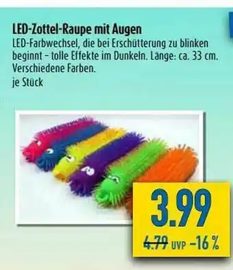 diska Led-zottel-raupe Mit Augen Angebot