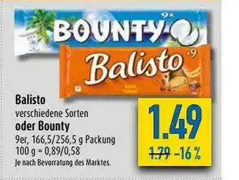 diska Balisto Oder Bounty Angebot