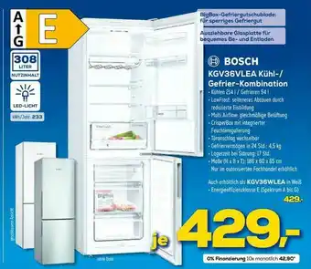 Euronics XXL Bosch Kühl- Gefrierkombination Kgv36vlea Angebot