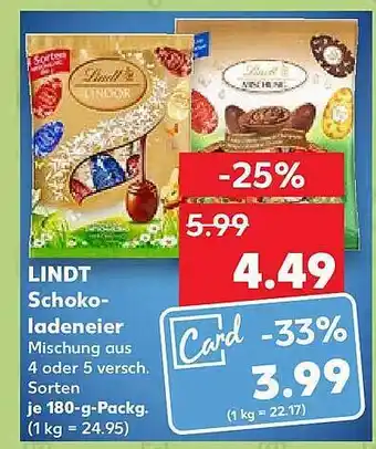 Kaufland Lindt schokoladeneier Angebot