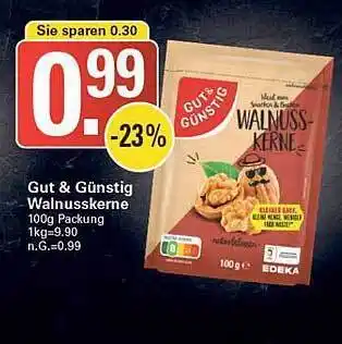 WEZ Gut & günstig walnusskerne Angebot