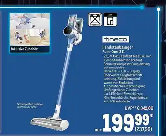 METRO Tineco handstaubsauger pure one s11 Angebot