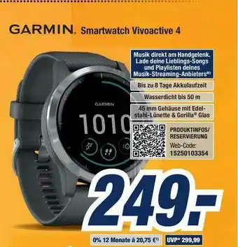 Expert Bening Garmin Smartwatch Vivoactive 4 Angebot