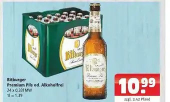 Getränkehaus Bitburger Premium Pils Od. Alkoholfrei Angebot