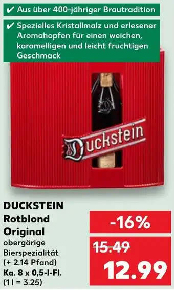 Kaufland Duckstein Rotblond Original Ka. 8x0,5 L-Fl. Angebot