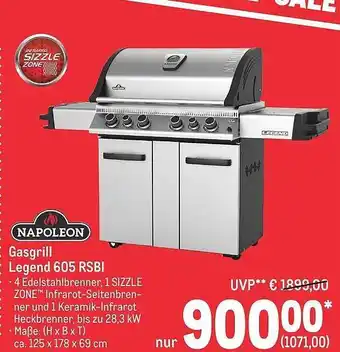METRO Napoleon gasgrill legend 605 rsbi Angebot
