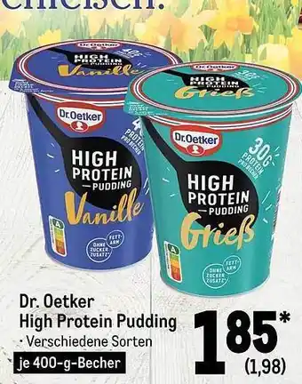 METRO Dr oetker high protein pudding Angebot