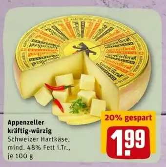 REWE City Appenzeller kräftig Würzig 100g Angebot