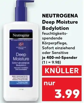 Kaufland Neutrogena Deep Moisture Bodylotion 400 ml Spender Angebot