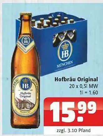 Getränkehaus Hofbräu Original Angebot