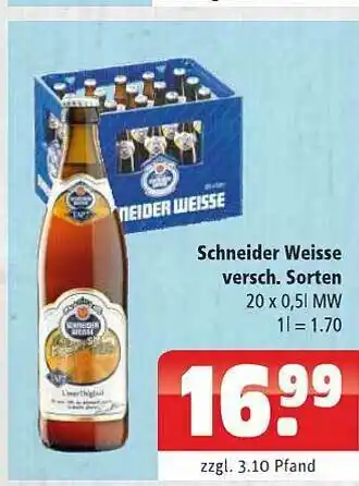 Getränkehaus Schneider Weisse Angebot