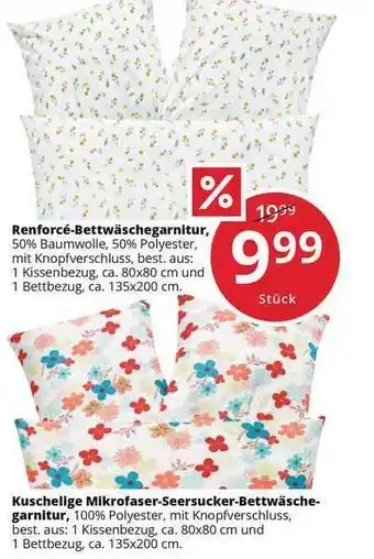 Hammer Renforcé-bettwäschegarnitur Oder Kuschelige Mikrofaser-seersucker-bettwäschegarnitur Angebot