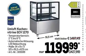 METRO Umluft kuchen vitrine gcv 1270 Angebot