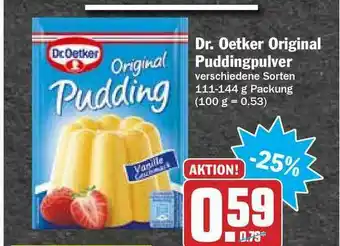 Hit Dr Oetker Original Puddingpulver Angebot