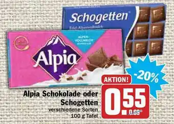 Hit Alpia Schokolade Oder Schogetten Angebot