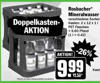 Hit Rosbacher Mineralwasser Angebot