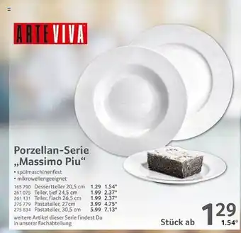 Selgros Porzellan-serie „massimo piu“ arte viva Angebot