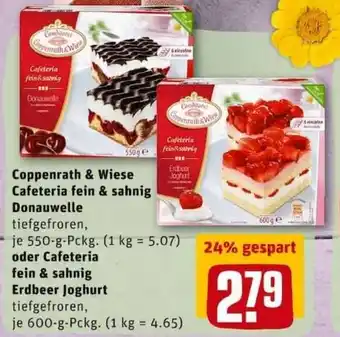 REWE City Coppenrath & Wiese Cafeteria fein & sahnig Donauwelle 550g oder Cafeteria fein & sahnig Erdbeer Joghurt 600g Angebot