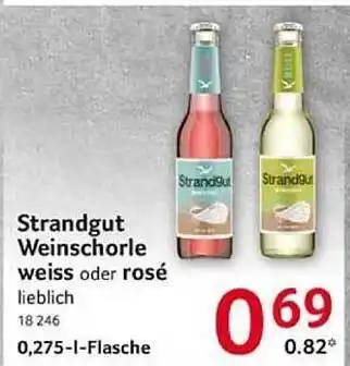 Selgros Strandgut weinschorle weiss oder rosé Angebot
