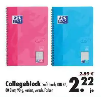 Mäc Geiz Collegeblock Oxford Angebot