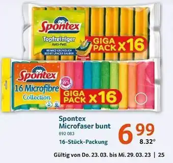 Selgros Spontex microfaser bunt Angebot