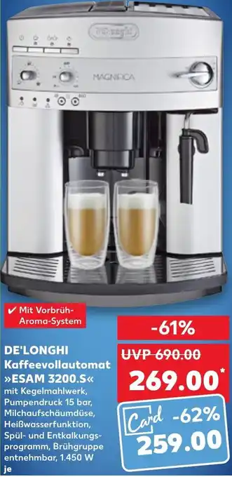 Kaufland De'Longhi Kaffeevollautomat ESAM 3200.S Angebot