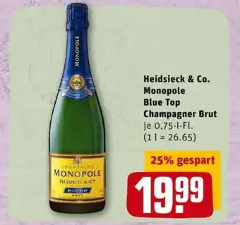 REWE City Heidsieck & Co. Monopole Blue Top Champagner Brut 0,75L Angebot