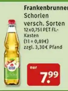 Markgrafen Frankenbrunner Schorlen Angebot